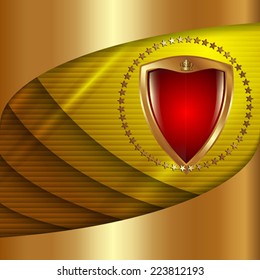 The heraldic shield on abstract background