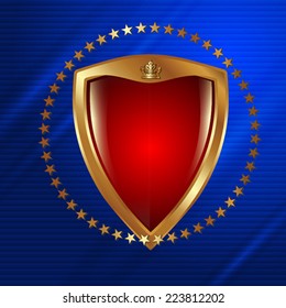 The heraldic shield on abstract background
