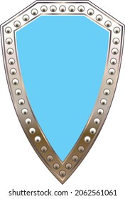 Heraldic shield  on a white background. Vector image.