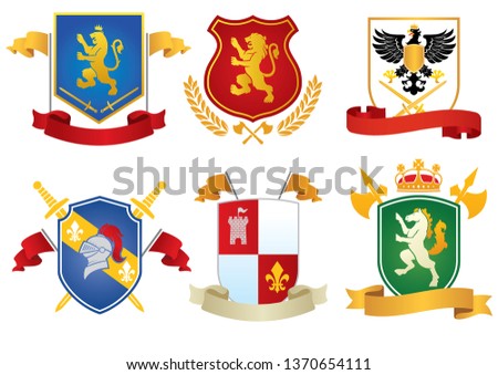 heraldic shield set collection