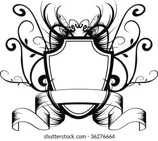 heraldic shield in vector format