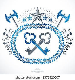 Heraldic sign, element, heraldry emblem, insignia, sign, vector.