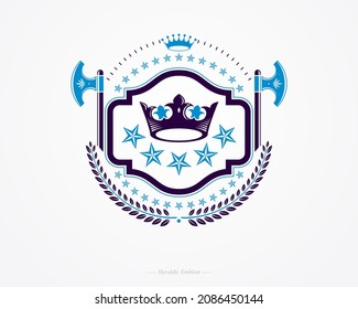 Heraldic sign, element, heraldry emblem, insignia, sign, vector.