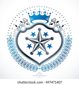 Heraldic sign, element, heraldry emblem, insignia, sign, vector.