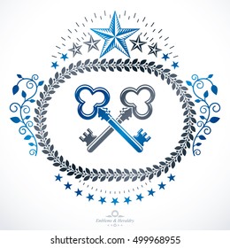 Heraldic sign, element, heraldry emblem, insignia, sign, vector.