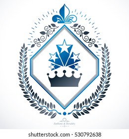 Heraldic sign, element, heraldry emblem, insignia, sign, vector.