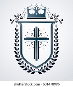 Heraldic sign, element, heraldry emblem, insignia, sign, vector.