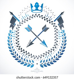 Heraldic sign, element, heraldry emblem, insignia, sign, vector.