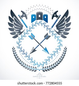 Heraldic sign, element, heraldry emblem, insignia, sign, vector.
