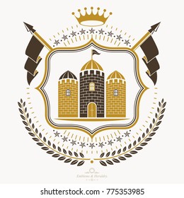 Heraldic sign, element, heraldry emblem, insignia, sign, vector.