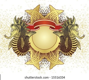 heraldic sign with fish crock
