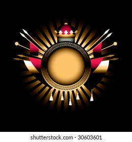 heraldic simbol on a black background