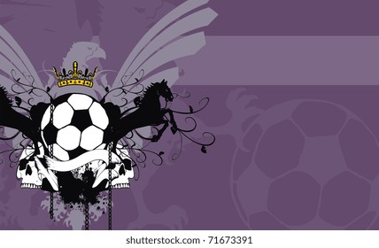 heraldic soccer background in vector format very easy to edit