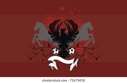 heraldic soccer background in vector format very easy to edit