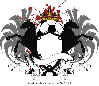 heraldic soccer coat of arms in vector format very easy to edit