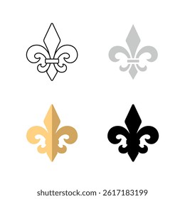 Heraldic symbols colored vector illustration.