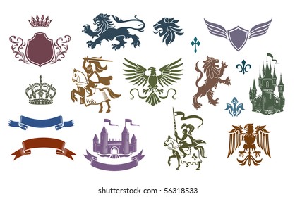 Heraldic vector set 01