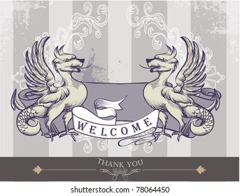 heraldic with wings