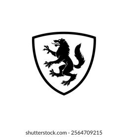 Heraldic Wolf: Bold Crest Logo Design