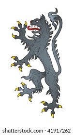 Heraldic wolf  vector