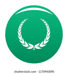 Heraldic wreath icon. Simple illustration of heraldic wreath vector icon for any design green