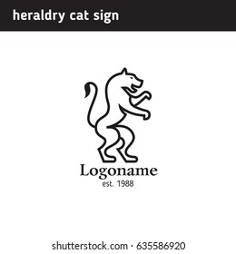 Heraldry cat logo for company