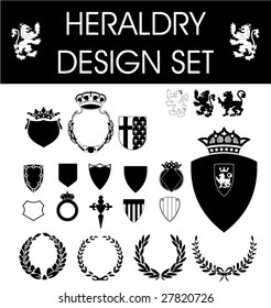 heraldry design vector set