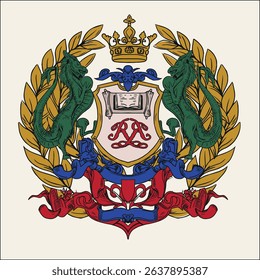 Heraldry Embellishment Crest Insignia Embroidery Design