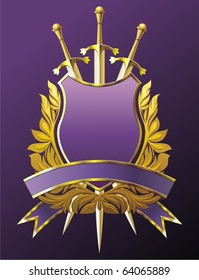 Heraldry emblem and crown