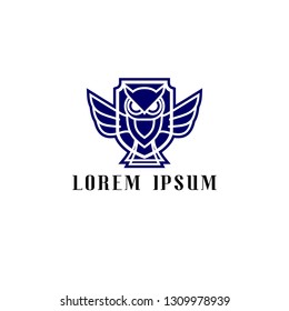Heraldry Emblem Logo Template Vector Line Style 