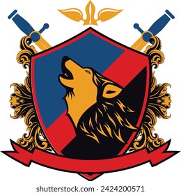 Heraldry Embroidery Emblem Patch Vector Design