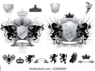 Heraldry gray crest