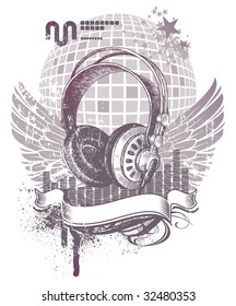 Heraldry with headphones