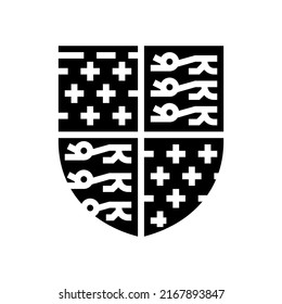 Heraldry Kingdom Glyph Icon Vector Heraldry Stock Vector (Royalty Free ...