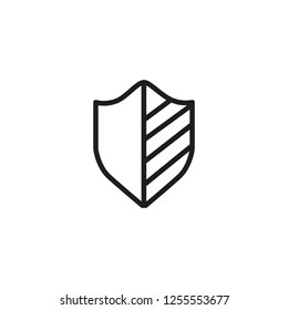 Heraldry line icon. Shield, knight, insurance. Medieval concept. Can be used for topics like safety, protection, battle