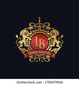 Heraldry Lion Brand logo Design