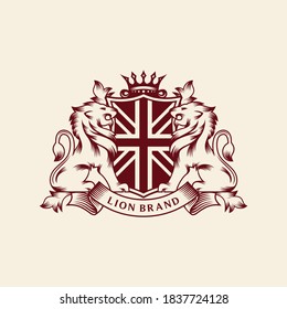 Heraldry Lion Brand logo Design