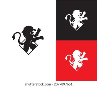 Heraldry Lion Logo Icon Design