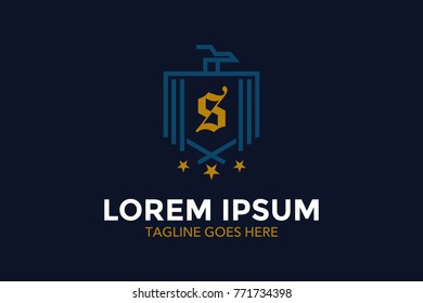 heraldry logo. heraldic shield. vintage. vector. editable