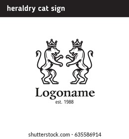 Heraldry logo in the style of engraving  for company