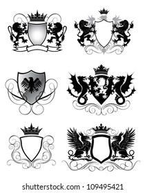 Heraldry set shield