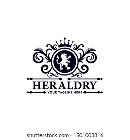 Heraldry Vector Logo Lion Royal Logo Stock Vector