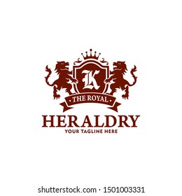 Heraldry Vector Logo Lion Royal Logo Stock Vector