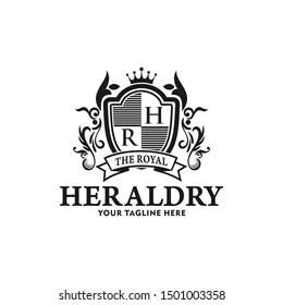Heraldry Vector Logo Lion Royal Logo Stock Vector