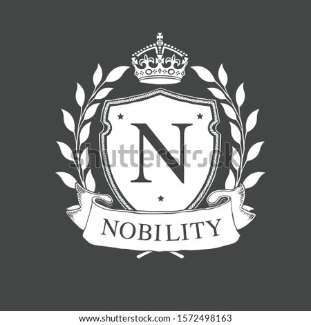 Heraldry Vector Template Nobility Logo Stock Vector