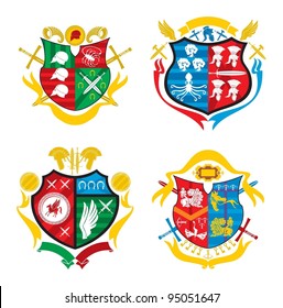 Heraldry-knight emblem, vector
