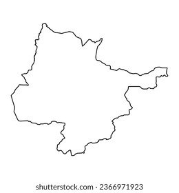 Herat province map, administrative division of Afghanistan.