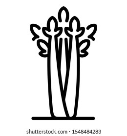 Herb celery icon. Outline herb celery vector icon for web design isolated on white background