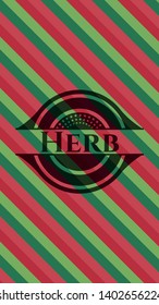 Herb christmas colors emblem. Vector Illustration. Detailed.