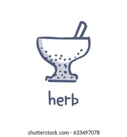 herb doodle icon